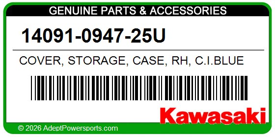 Kawasaki 14091-0947-25U Cover, Storage, Case, Rh, C.I.Blue