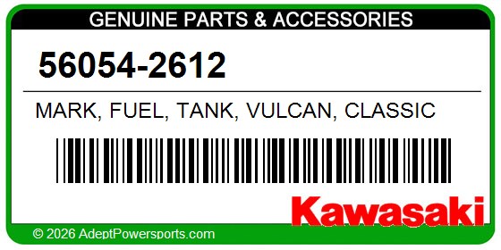 Kawasaki 56054-2612 Mark, Fuel, Tank, Vulcan, Classic