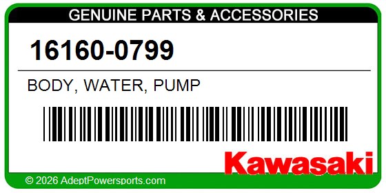 Kawasaki 16160-0799 Body, Water, Pump