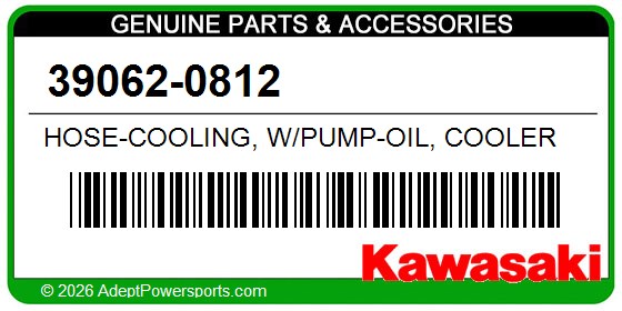 Kawasaki 39062-0812 Hose-Cooling, W/Pump-Oil, Cooler