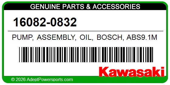 Kawasaki 16082-0832 Pump, Assembly, Oil, Bosch, Abs9.1Mp