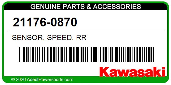 Kawasaki 21176-0870 Sensor, Speed, Rr