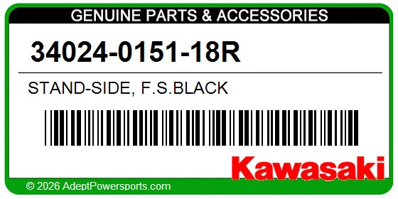 Kawasaki 34024-0151-18R Stand-Side, F.S.Black