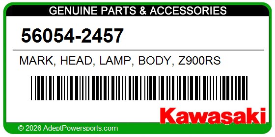 Kawasaki 56054-2457 Mark, Head, Lamp, Body, Z900rs