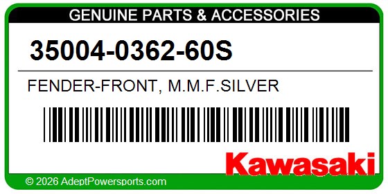 Kawasaki 35004-0362-60S Fender-Front, M.M.F.Silver
