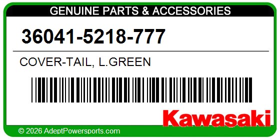 Kawasaki 36041-5218-777 Cover-Tail, L.Green