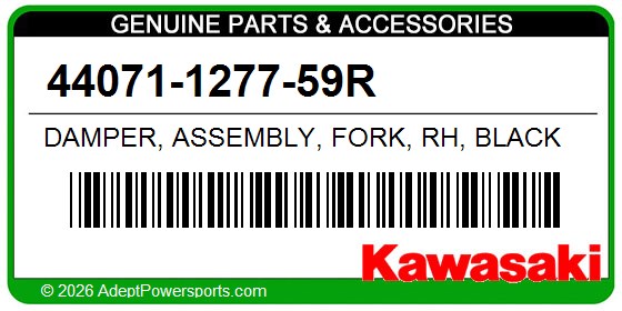 Kawasaki 44071-1277-59R Damper, Assembly, Fork, Rh, Black