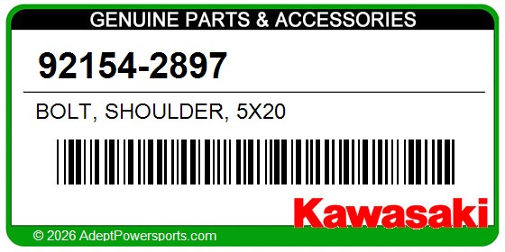 Kawasaki 92154-2897 Bolt, Shoulder, 5X20