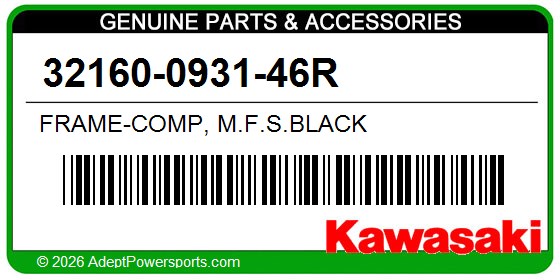 Kawasaki 32160-0931-46R Frame-Comp, M.F.S.Black
