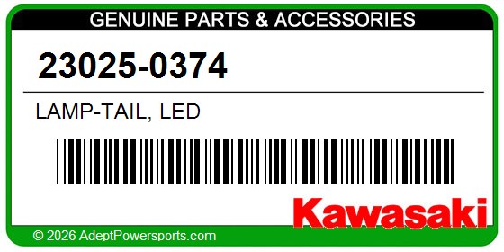Kawasaki 23025-0374 Lamp-Tail, Led