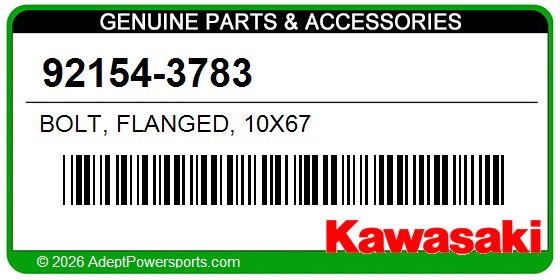 Kawasaki 92154-3783 Bolt, Flanged, 10X67