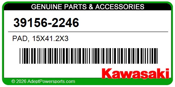 Kawasaki 39156-2246 Pad, 15X41.2X3