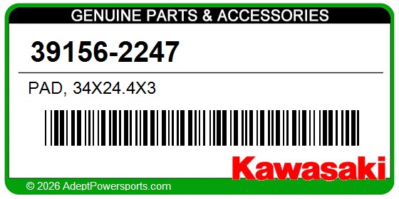Kawasaki 39156-2247 Pad, 34X24.4X3