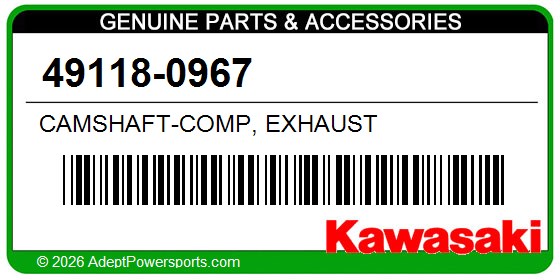 Kawasaki 49118-0967 Camshaft-Comp, Exhaust