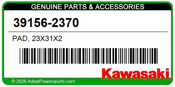 Kawasaki 39156-2370 Pad, 23X31x2