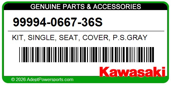 Kawasaki 99994-0667-36S Kit, Single, Seat, Cover, P.S.Gray