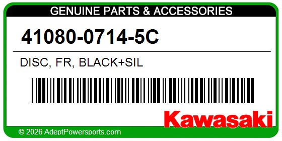 Kawasaki 41080-0714-5C Disc, Fr, Black+Sil