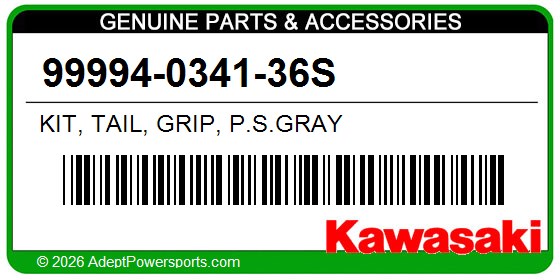 Kawasaki 99994-0341-36S Kit, Tail, Grip, P.S.Gray