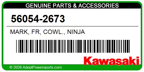 Kawasaki 56054-2673 Mark, Fr, Cowl., Ninja