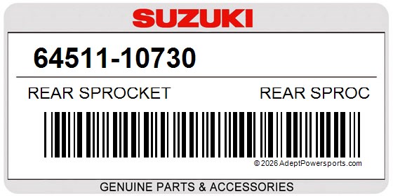 Suzuki 64511-10730 Rear Sprocket                 Rear Sprocket