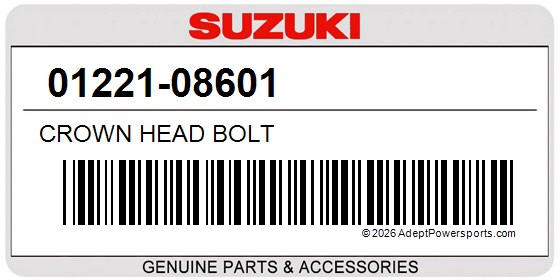 Suzuki 01221-08601 Crown Head Bolt