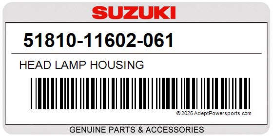 Suzuki 51810-11602-061 Head Lamp Housing