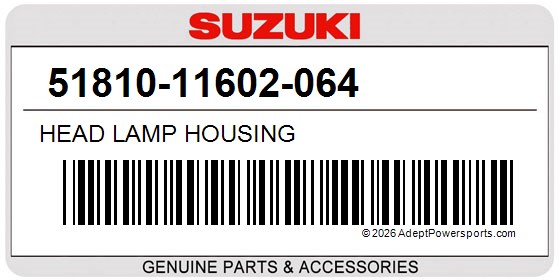 Suzuki 51810-11602-064 Head Lamp Housing