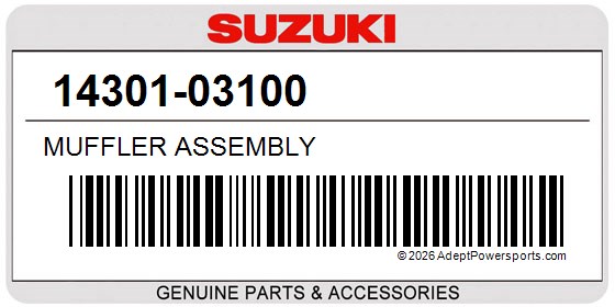 Suzuki 14301-03100 Muffler Assembly