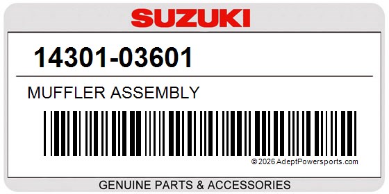 Suzuki 14301-03601 Muffler Assembly