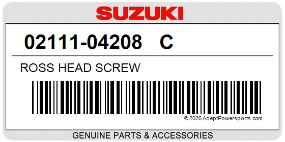 Suzuki 02111-04208   C Ross Head Screw