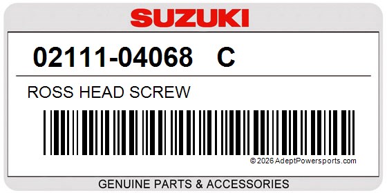 Suzuki 02111-04068   C Ross Head Screw