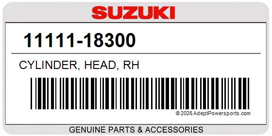 Suzuki 11111-18300 Cylinder, Head, Rh