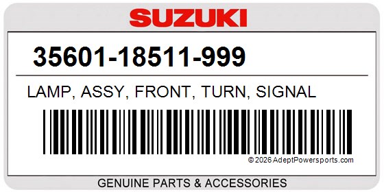 Suzuki 35601-18511-999 Lamp, Assy, Front, Turn, Signal