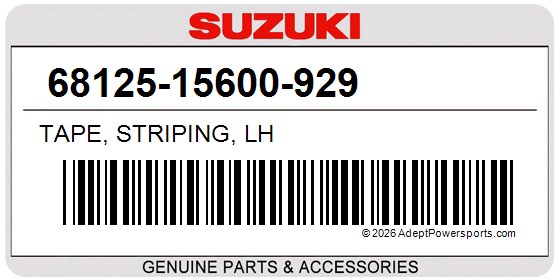 Suzuki 68125-15600-929 Tape, Striping, Lh