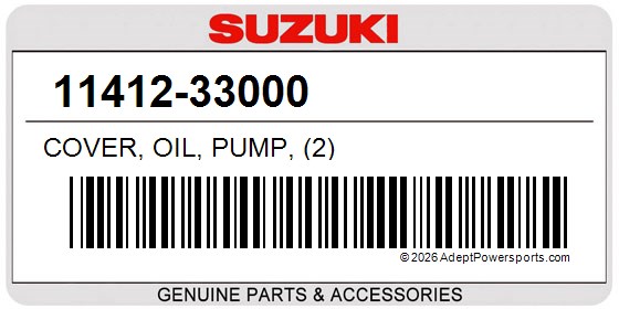Suzuki 11412-33000 Cover, Oil, Pump, (2)