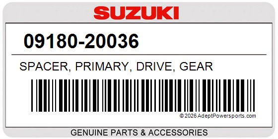 Suzuki 09180-20036 Spacer, Primary, Drive, Gear