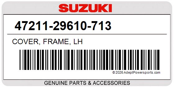 Suzuki 47211-29610-713 Cover, Frame, Lh