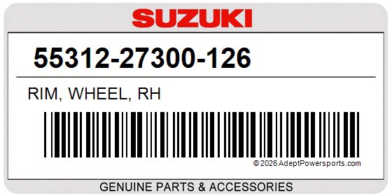 Suzuki 55312-27300-126 Rim, Wheel, Rh