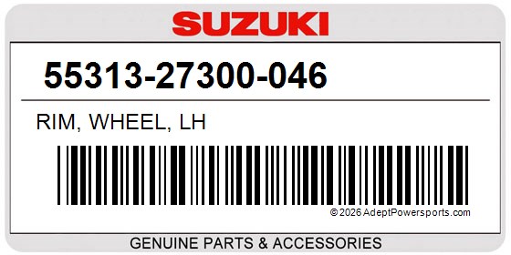 Suzuki 55313-27300-046 Rim, Wheel, Lh