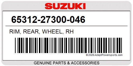 Suzuki 65312-27300-046 Rim, Rear, Wheel, Rh