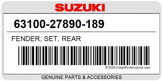 Suzuki 63100-27890-189 Fender, Set, Rear