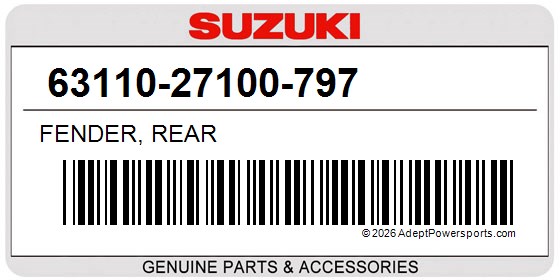 Suzuki 63110-27100-797 Fender, Rear