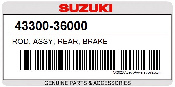 Suzuki 43300-36000 Rod, Assy, Rear, Brake