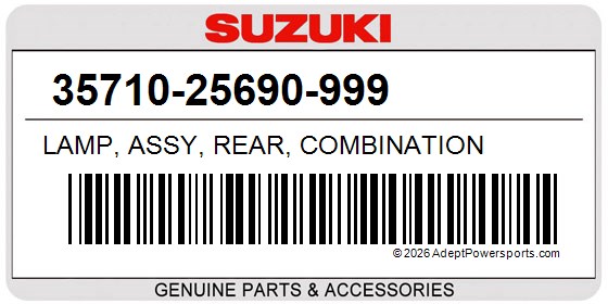 Suzuki 35710-25690-999 Lamp, Assy, Rear, Combination