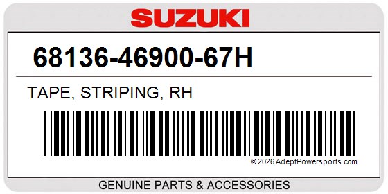 Suzuki 68136-46900-67H Tape, Striping, Rh