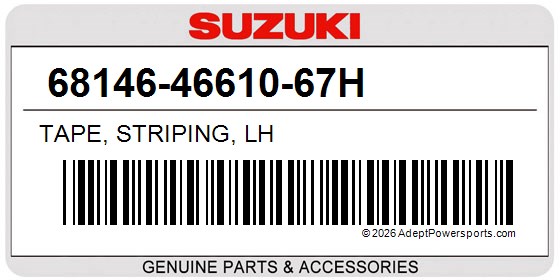 Suzuki 68146-46610-67H Tape, Striping, Lh
