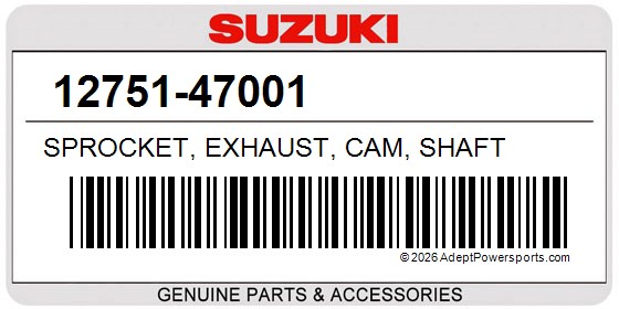Suzuki 12751-47001 Sprocket, Exhaust, Cam, Shaft