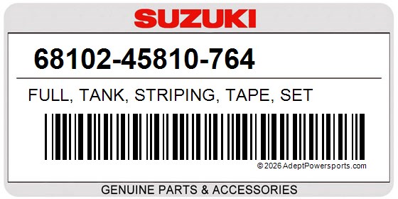 Suzuki 68102-45810-764 Full, Tank, Striping, Tape, Set