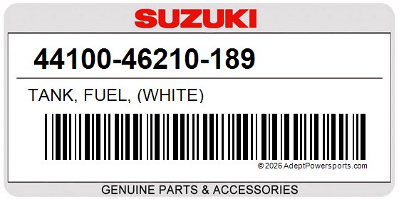 Suzuki 44100-46210-189 Tank, Fuel, (White)