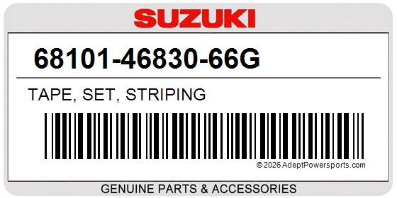 Suzuki 68101-46830-66G Tape, Set, Striping
